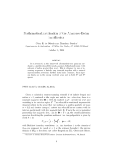 Mathematical justification of the Aharonov-Bohm hamiltonian C´ esar R. de Oliveira
