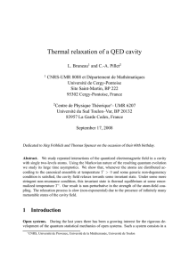 Thermal relaxation of a QED cavity