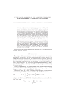 SETTING AND ANALYSIS OF THE MULTICONFIGURATION TIME-DEPENDENT HARTREE-FOCK EQUATIONS