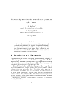 Universality relations in non-solvable quantum spin chains