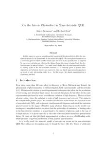 On the Atomic Photoeffect in Non-relativistic QED Marcel Griesemer and Heribert Zenk