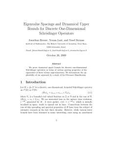 Eigenvalue Spacings and Dynamical Upper Bounds for Discrete One-Dimensional Schr¨ odinger Operators