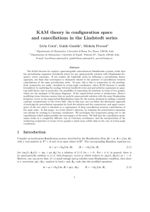 KAM theory in configuration space and cancellations in the Lindstedt series