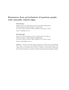 Resonances from perturbations of quantum graphs with rationally related edges Pavel Exner