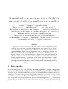 Picosecond scale experimental verification of a globally