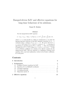 Damped-driven KdV and effective equations for long-time behaviour of its solutions.