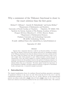 Why a minimizer of the Tikhonov functional is closer to