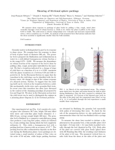 Shearing of frictional sphere packings Jean-Fran¸cois M´etayer, Donald J. Suntrup III, Charles Radin,