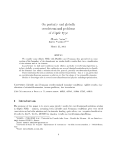 On partially and globally overdetermined problems of elliptic type Alberto Farina