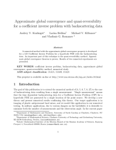 Approximate global convergence and quasi-reversibility