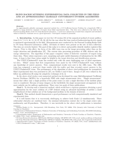 BLIND BACKSCATTERING EXPERIMENTAL DATA COLLECTED IN THE FIELD