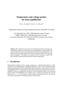 Temperature and voltage probes far from equilibrium
