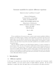 Invariant manifolds for analytic difference equations