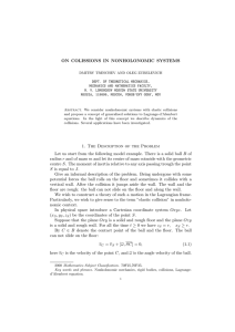 ON COLISSIONS IN NONHOLONOMIC SYSTEMS