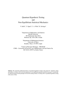 Quantum Hypothesis Testing and Non-Equilibrium Statistical Mechanics