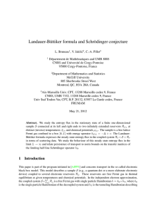 Landauer-Büttiker formula and Schrödinger conjecture