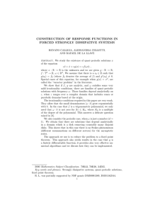 CONSTRUCTION OF RESPONSE FUNCTIONS IN FORCED STRONGLY DISSIPATIVE SYSTEMS