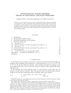 ASYMPTOTICALLY LINEAR PROBLEMS DRIVEN BY FRACTIONAL LAPLACIAN OPERATORS