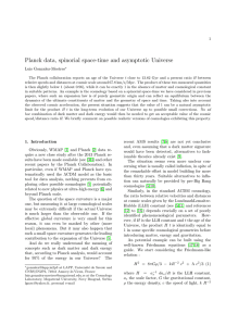 Planck data, spinorial space-time and asymptotic Universe 1 Luis Gonzalez-Mestres
