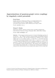 Approximations of quantum-graph vertex couplings by singularly scaled potentials Pavel Exner