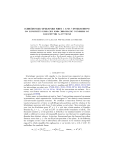 SCHRÖDINGER OPERATORS WITH δ AND δ -INTERACTIONS ASSOCIATED PARTITIONS