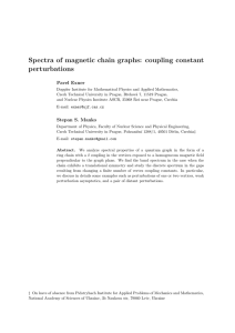 Spectra of magnetic chain graphs: coupling constant perturbations Pavel Exner
