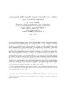 On parametric multisummable formal solutions to some nonlinear