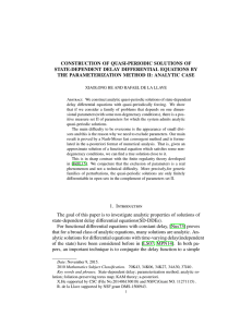 CONSTRUCTION OF QUASI-PERIODIC SOLUTIONS OF STATE-DEPENDENT DELAY DIFFERENTIAL EQUATIONS BY