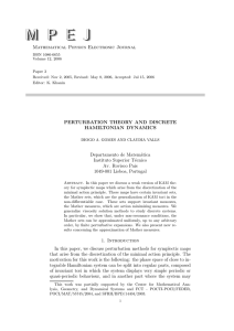 M P E J Mathematical Physics Electronic Journal