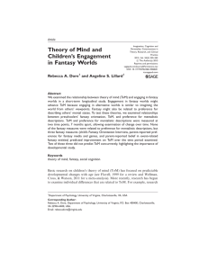 Theory of Mind and Children’s Engagement Article