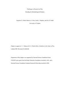 Challenges to Research on Play: Mending the Methodological Mistakes