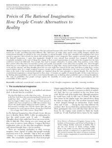 Pre´cis of The Rational Imagination: How People Create Alternatives to Reality