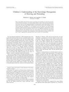 Children’s Understanding of the Knowledge Prerequisites of Drawing and Pretending