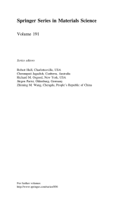 Springer Series in Materials Science Volume 191