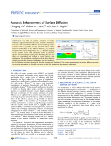 ﬀusion Acoustic Enhancement of Surface Di * Chengping Wu,