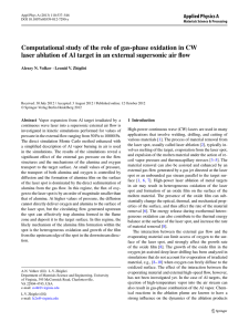 Computational study of the role of gas-phase oxidation in CW