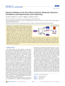 Selective Ablation of Xe from Silicon Surfaces: Molecular Dynamics