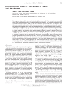 Mesoscopic Interaction Potential for Carbon Nanotubes of Arbitrary Length and Orientation