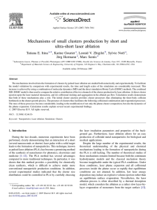 Mechanisms of small clusters production by short and ultra-short laser ablation
