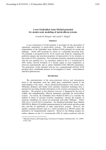 A new Embedded Atom Method potential 2522