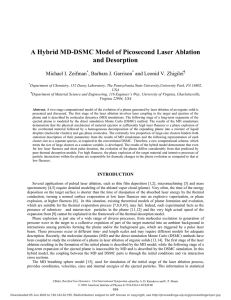 A Hybrid MD-DSMC Model of Picosecond Laser Ablation and Desorption