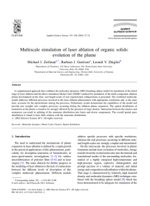 Multiscale simulation of laser ablation of organic solids: Michael I. Zeifman