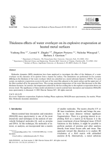 Thickness eects of water overlayer on its explosive evaporation at