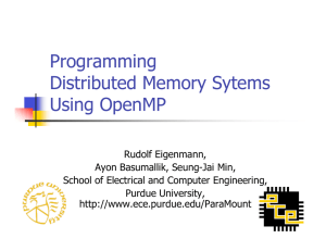 Programming Distributed Memory Sytems Using OpenMP