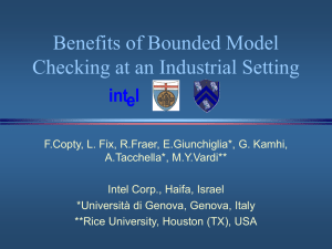 Benefits of Bounded Model Checking at an Industrial Setting intel
