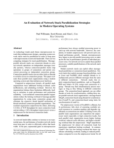 An Evaluation of Network Stack Parallelization Strategies in Modern Operating Systems