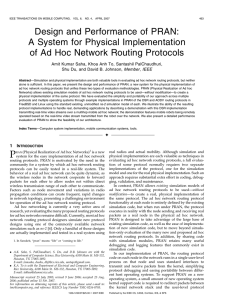 Design and Performance of PRAN: A System for Physical Implementation