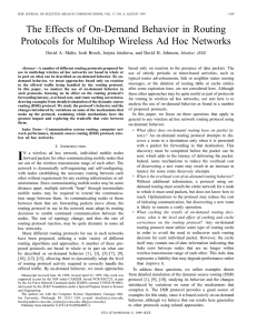 The Effects of On-Demand Behavior in Routing