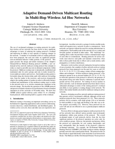 Adaptive Demand-Driven Multicast Routing in Multi-Hop Wireless Ad Hoc Networks