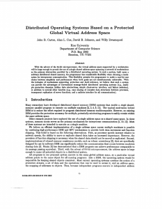 Distributed Operating Systems Based on Protected Global Virtual Address Space